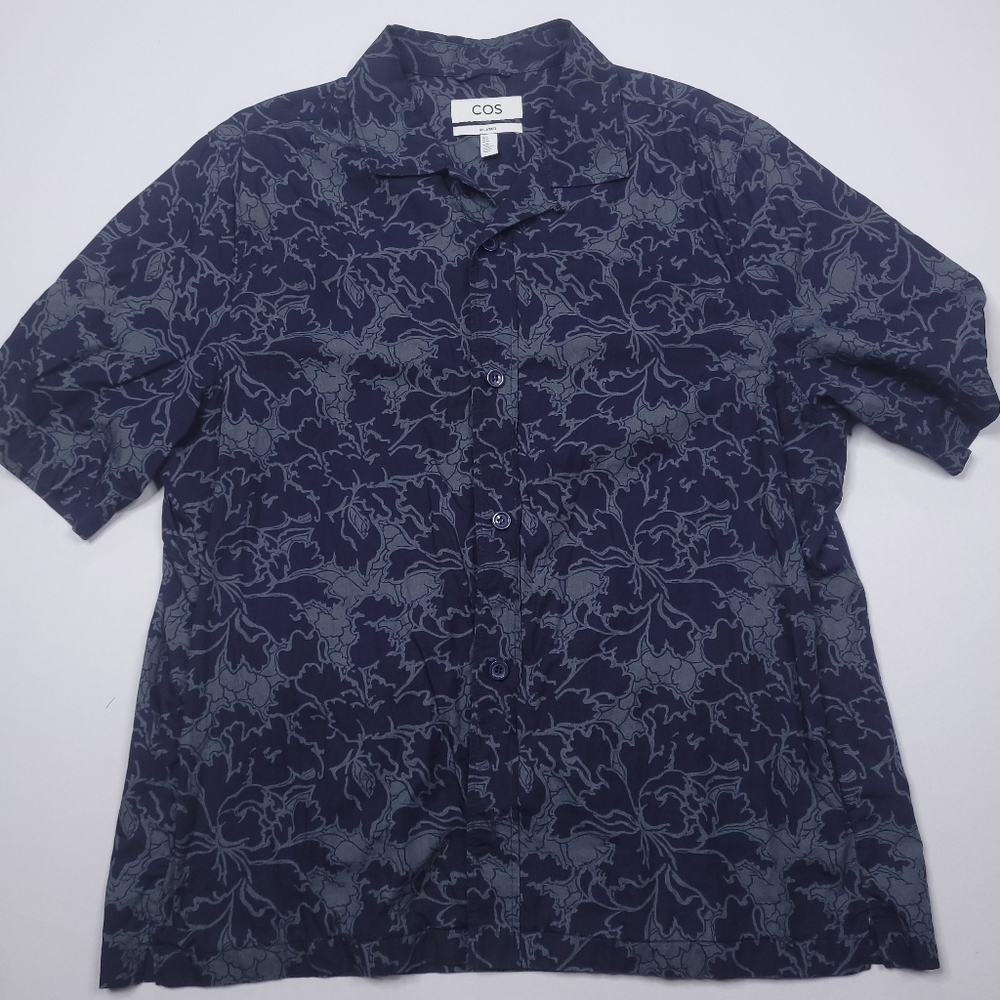 COS US Floral Hawaiian Shirt Relaxed Fit With Pockets 100% Cotton XL - Picture 2 of 10